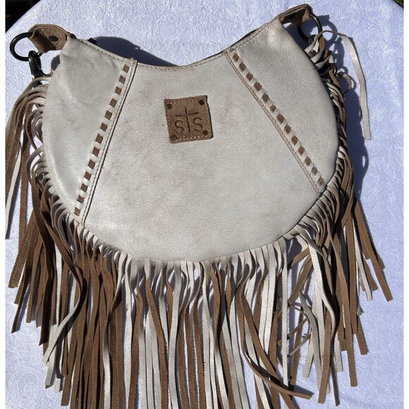 New STS Ranchwear Cremello Nellie Fringe Concealed Carry Shoulder Bag Western - Picture 4 of 12